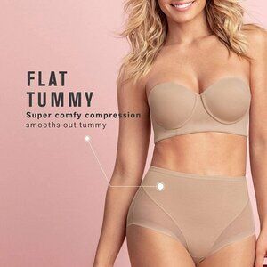 NWT Leonisa Truly Invisible Comfy Panty Shaper Beige